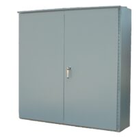 TYPE 3R PAINTED DOUBLE DOOR WALL MOUNT HINGED COVER ENCLOSURE WITH KEYLOCKING HANDLE