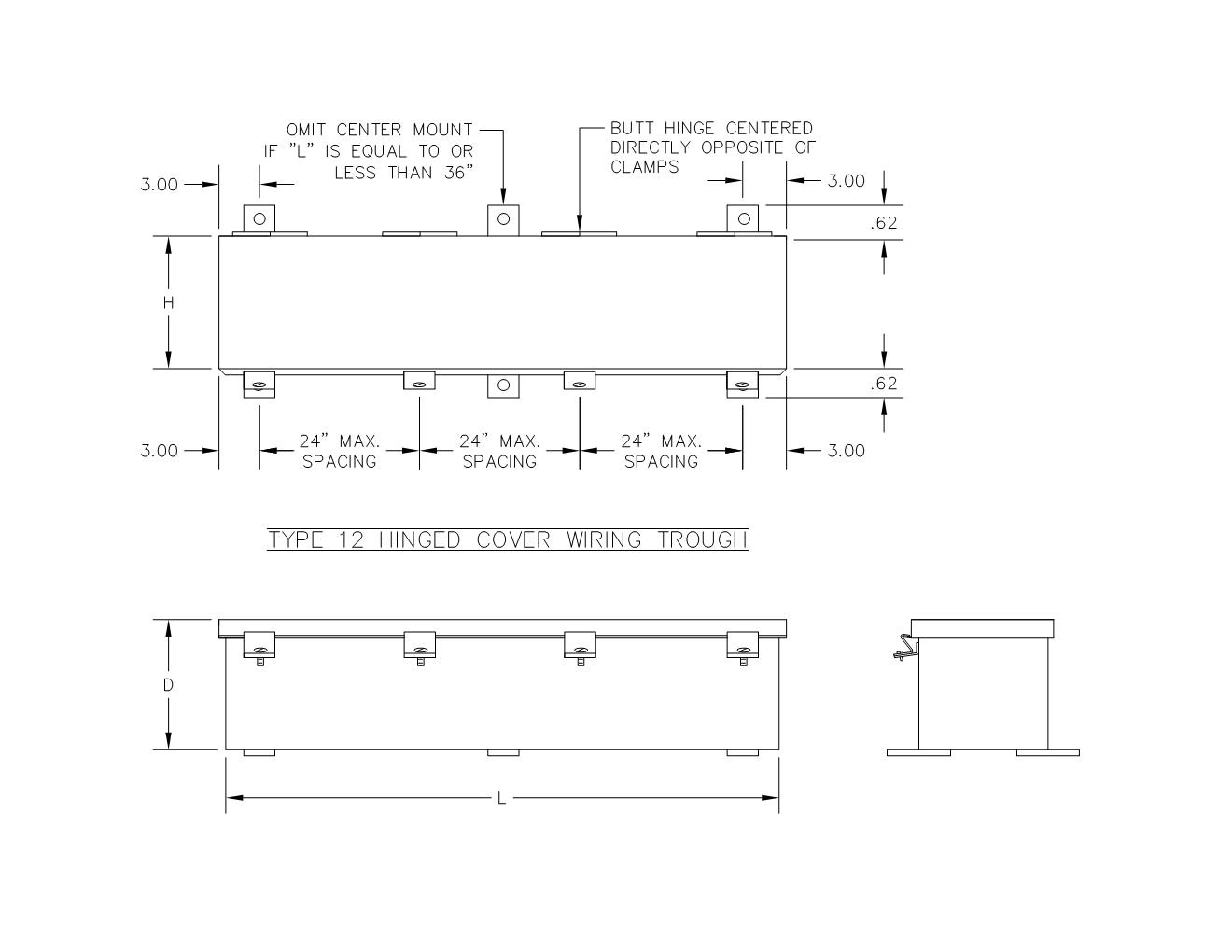 TYPE 12 PAINTED JIC-HINGED TROUGH - Image 2