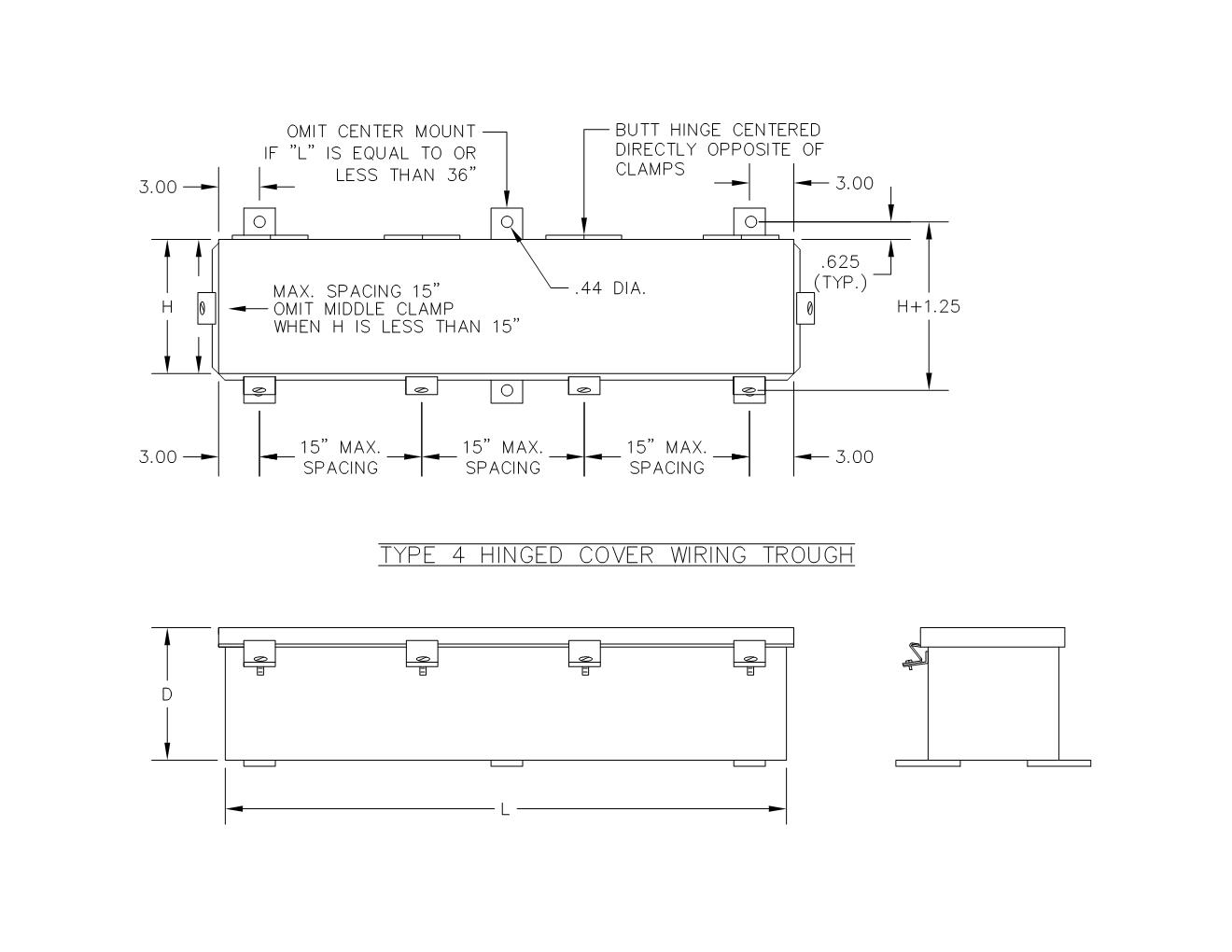 TYPE 4 PAINTED JIC-HINGED TROUGH - Image 2