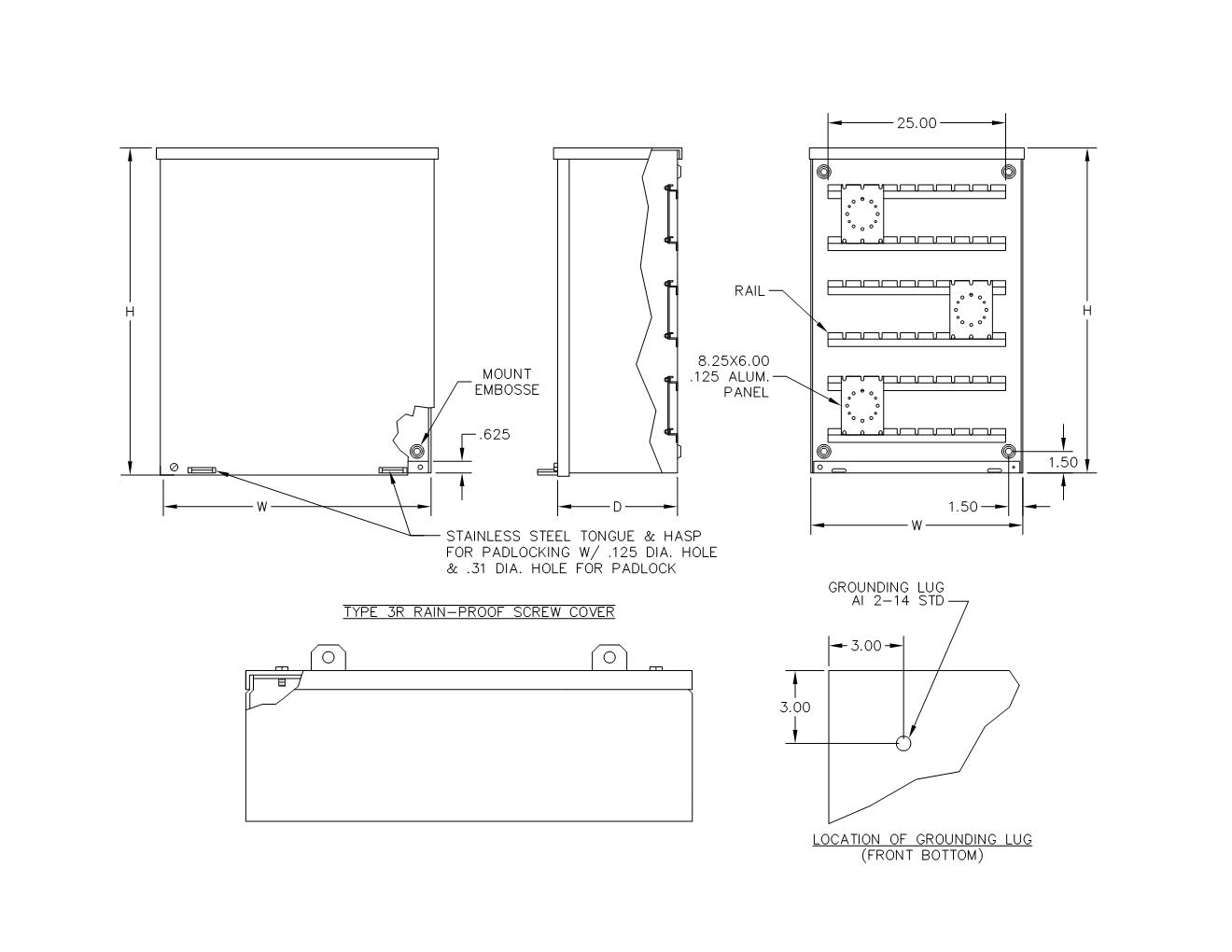 TYPE 3R PAINTED SCREW COVER RAIN PROOF BOX - DUKE - Image 2