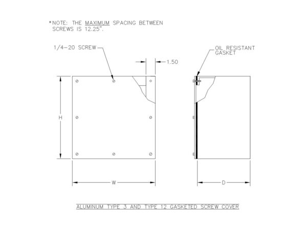 TYPE 3 & 12 ALUMINUM GASKETED SCREW COVER BOX - Image 2