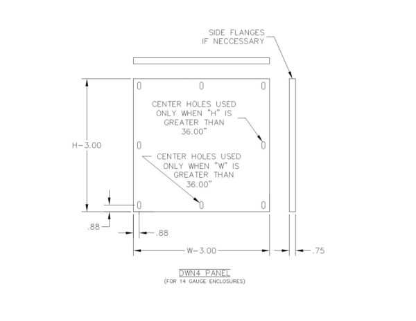 PAINTED WHITE PANEL FOR DOUBLE DOOR WALL MOUNTED TYPE 4 ENCLOSURE - Image 3
