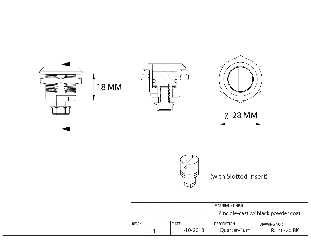FLUSH BARRELL COINTURN LATCH - Image 2