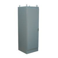 TYPE 12 PAINTED FREESTANDING SINGLE DOOR DUAL ACCESS ENCLOSURE WITH 3 POINT LATCH & KEYLOCKING/PADLOCKING HANDLE