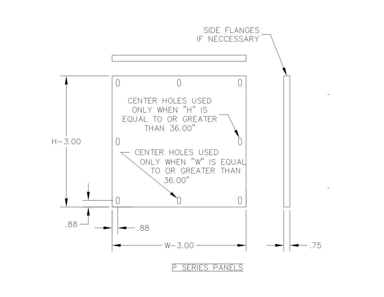 GALVANIZED PANEL FOR TYPE 4, 12 & 3R ENCLOSURES - Image 2