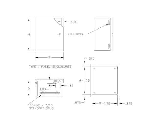 TYPE 1 PAINTED HINGED ENCLOSURE W/ KEYLOCKING LATCH & PANEL INSTALLED - Image 3