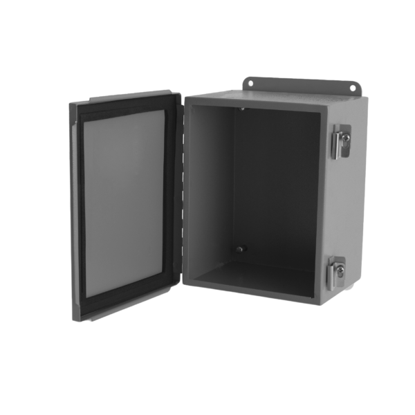 TYPE 4/12 PAINTED JIC CONTINUOUS HINGE ENCLOSURE W/ PANEL
