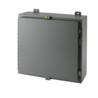 TYPE 4 SINGLE DOOR PAINTED WALL MOUNT HINGED COVER ENCLOSURE W/ CLAMPS