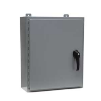 TYPE 4 PAINTED SINGLE DOOR CONTINUOUS HINGE ENCLOSURE WITH 3 POINT LATCH & KEYLOCKING/PADLOCKING HANDLE