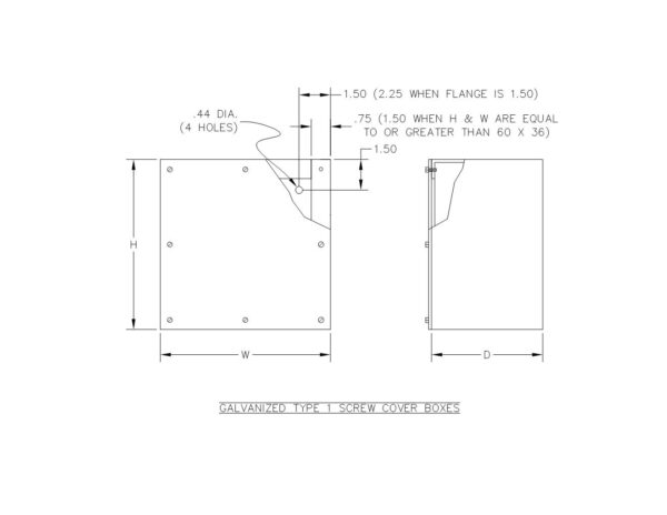 TYPE 1 GALVANIZED SCREW COVER BOX NO KO'S - Image 3